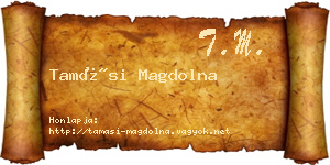Tamási Magdolna névjegykártya